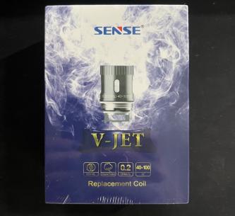 Sense V-JET Replace Coils 25-Pack 0.2 OHM 40-100 W Organic Cotton Genuine